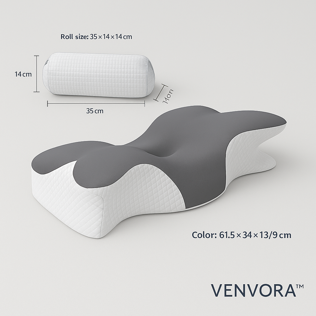 💤VENVORA™ Memory Foam Pillow – Single or 2-Pack (Save $49!)