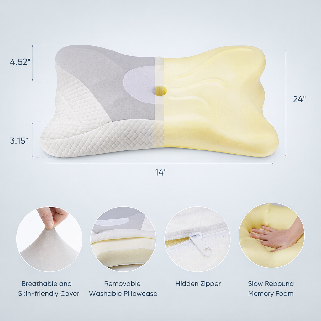 VENVORA™ Ergonomic Pillow for Deeper Sleep