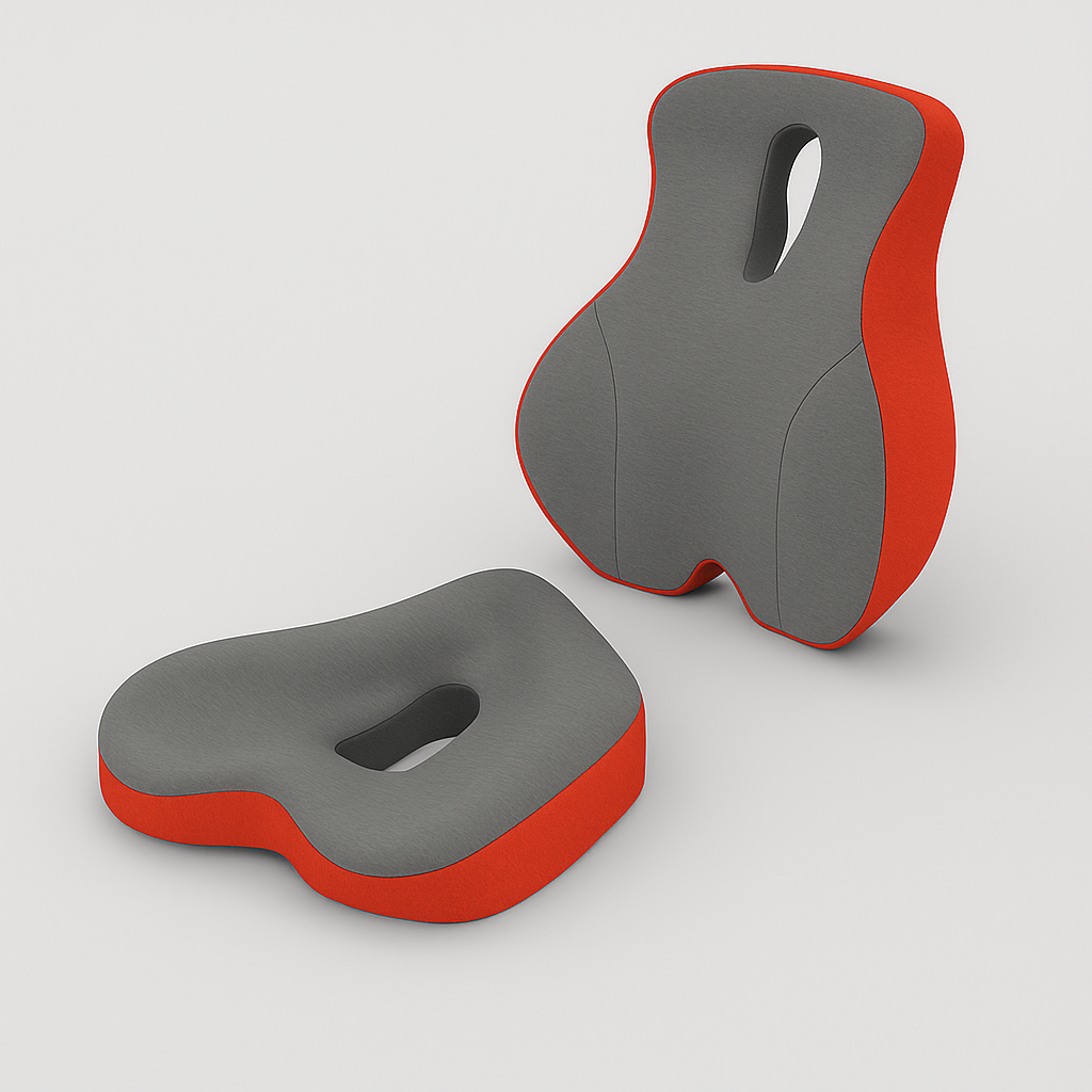 Venvora™ Ergonomic Memory Foam Seat & Back Cushion Set – Ultimate Posture and Comfort Support