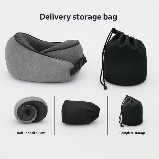 Venvora™ Ergonomic Memory Foam Travel Neck Pillow