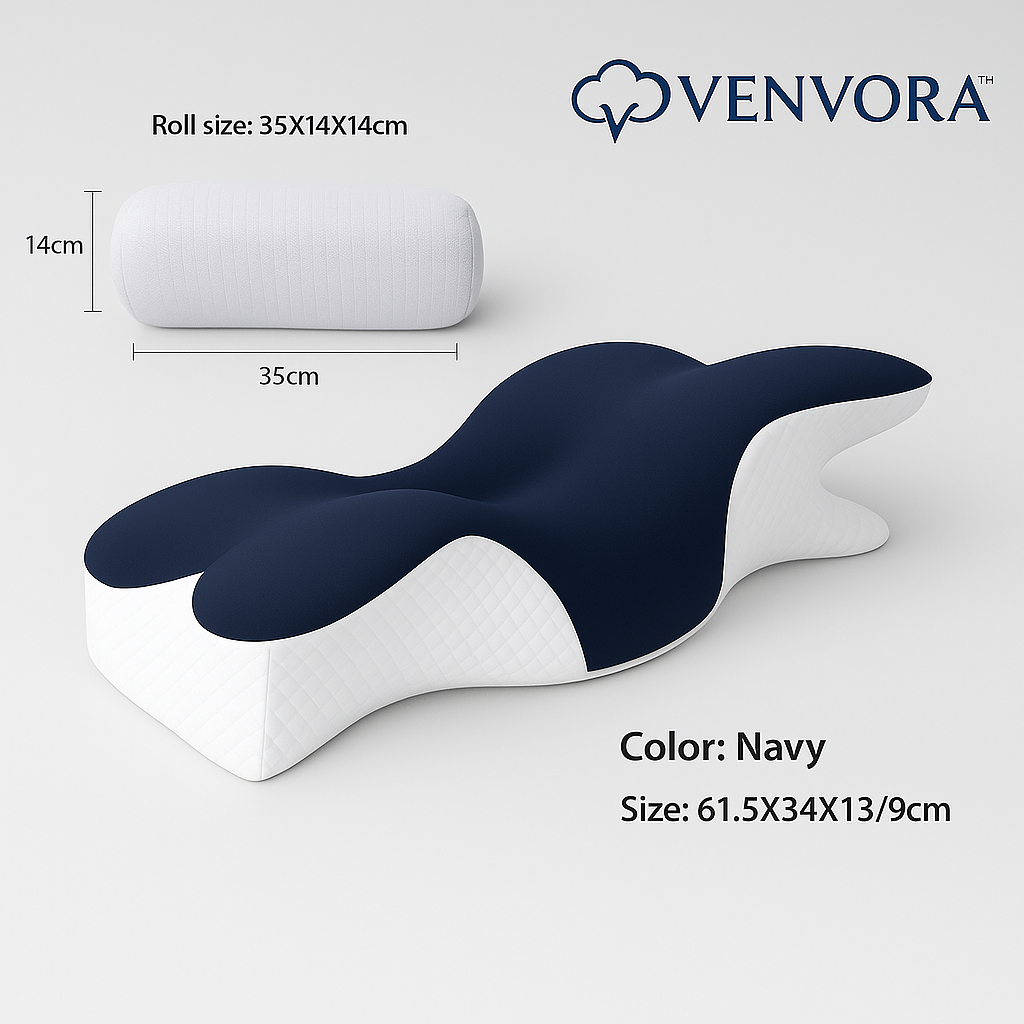 💤VENVORA™ Memory Foam Pillow – Single or 2-Pack (Save $49!)