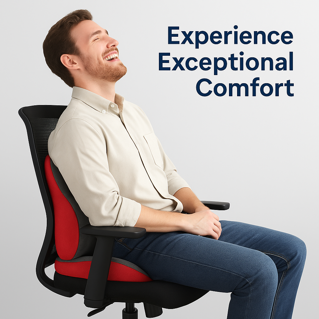 Venvora™ Ergonomic Memory Foam Seat & Back Cushion Set – Ultimate Posture and Comfort Support