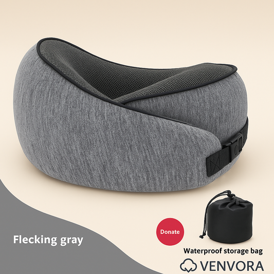 Venvora™ Ergonomic Memory Foam Travel Neck Pillow