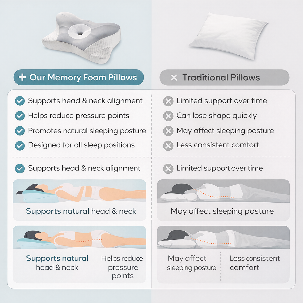 VENVORA™ Ergonomic Pillow for Deeper Sleep
